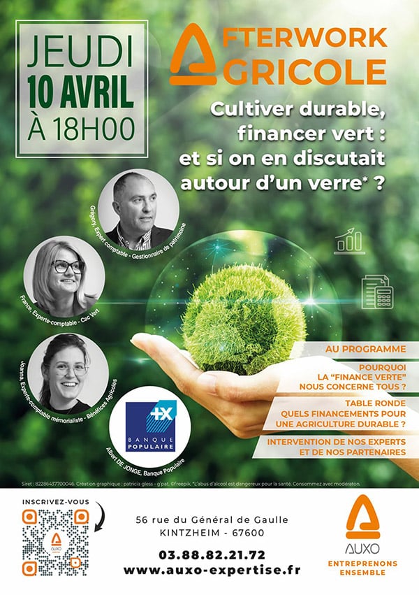 Affiche pour l'Afterwork agricole de Kintzheim le 10 avril 2025